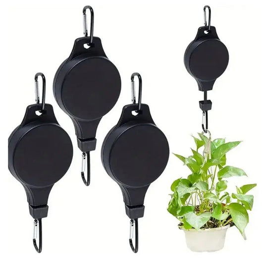 Stylish hanging plant holder system featuring durable, adjustable ropes and sleek metal hooks. Perfect for indoor gardening, it showcases a modern design in a natural color 0