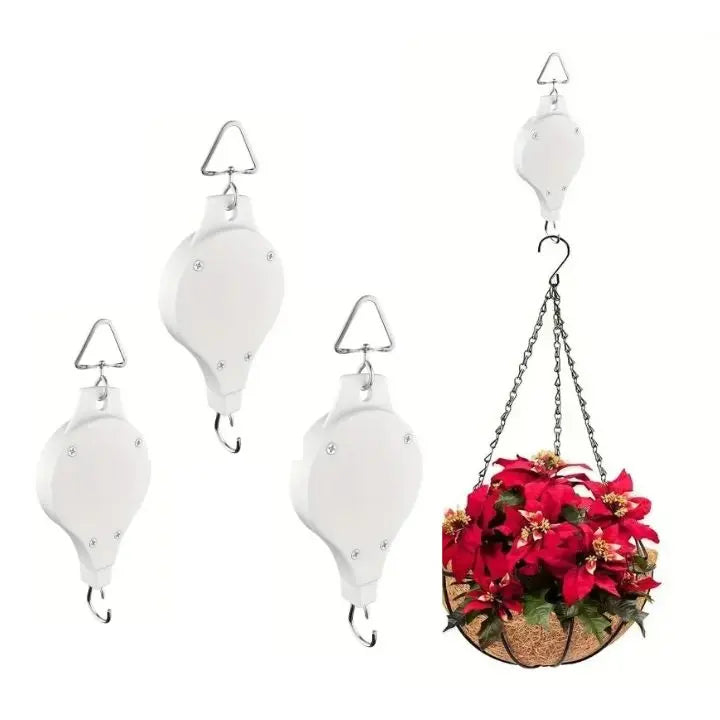 Stylish hanging plant holder system featuring durable, adjustable ropes and sleek metal hooks. Perfect for indoor gardening, it showcases a modern design in a natural color 7