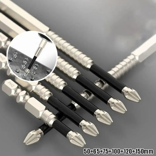 Magnetic screwdriver bit set featuring a variety of precision bits in durable steel, housed in a compact case. Ideal for everyday DIY projects, this set includes 0