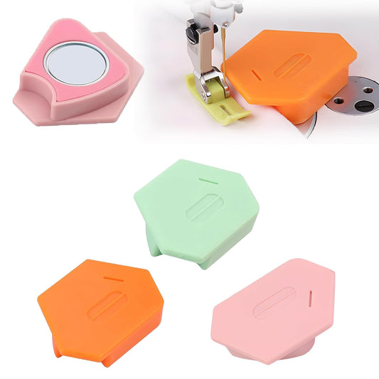 Magnetic sewing tool featuring a sleek design for precision stitching and seam alignment. Made from durable plastic with a vibrant red and black color scheme, it includes 0